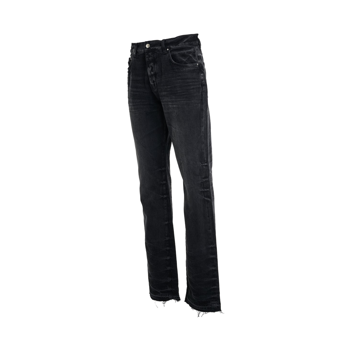 Release Hem Straight Jeans in Faded Black