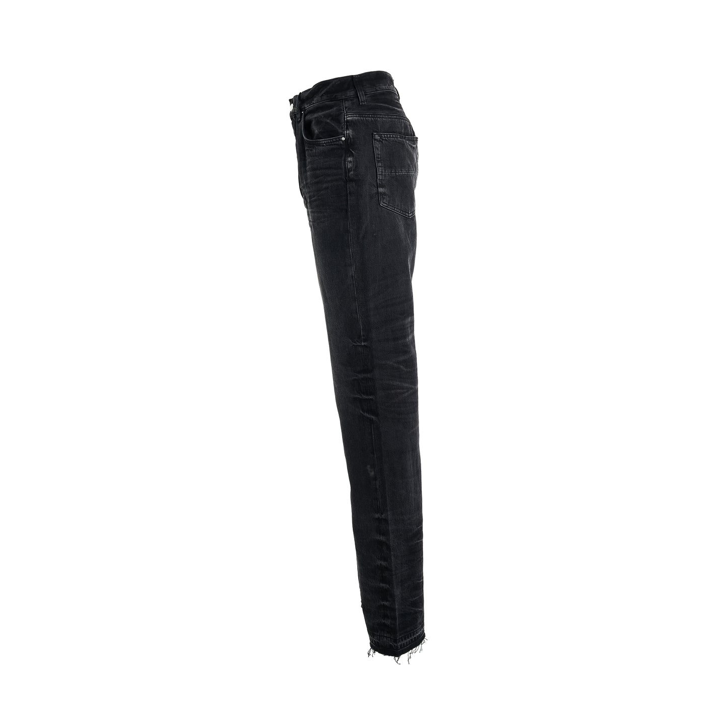 Release Hem Straight Jeans in Faded Black