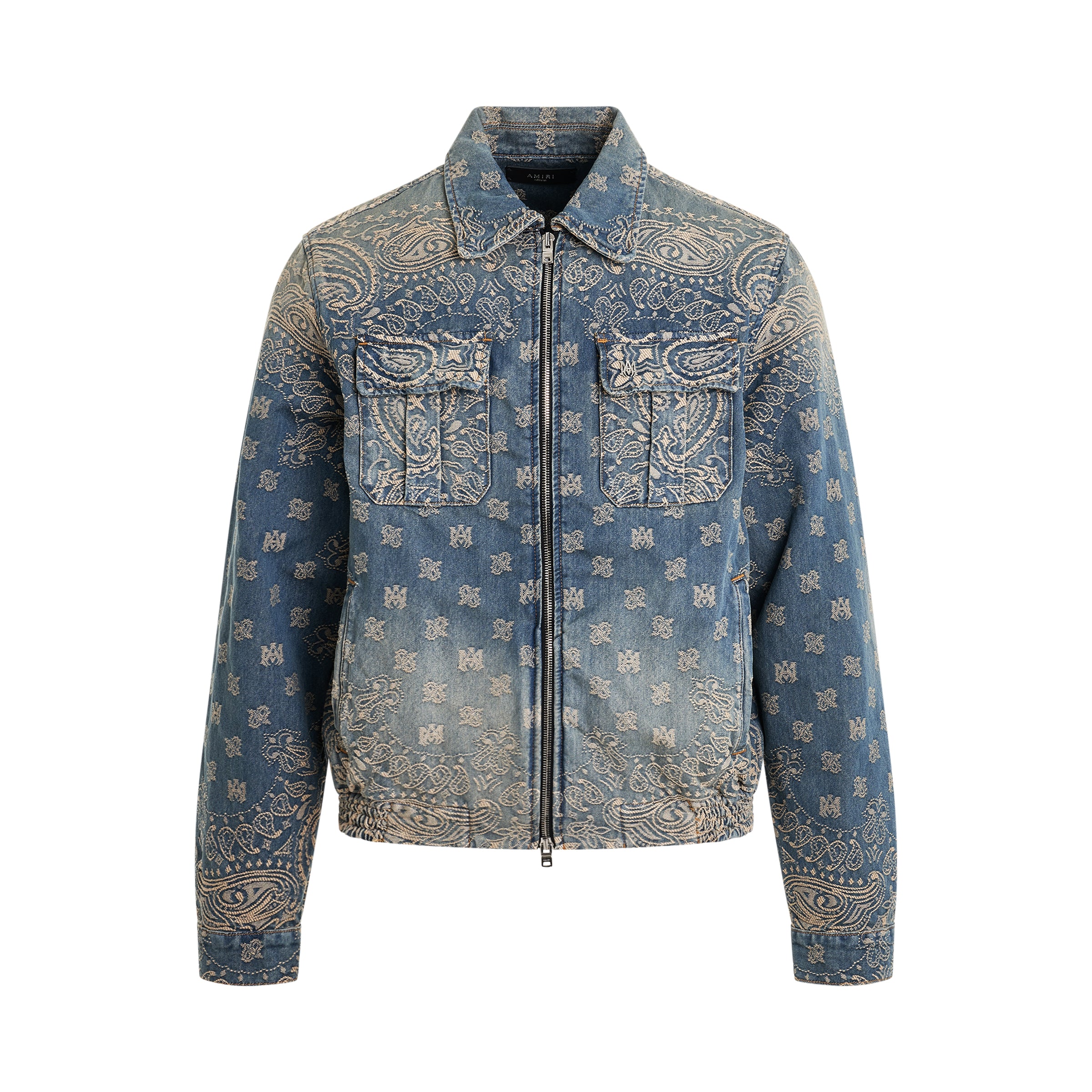 Bandana Jacquard Blouson in Crafted Indigo