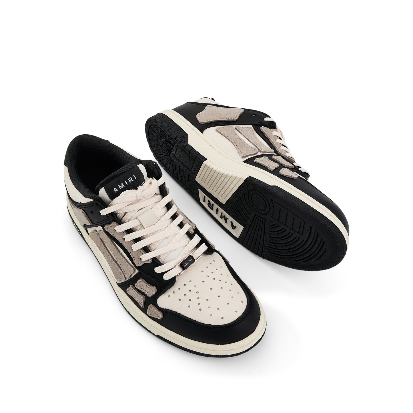 Skeleton Sneaker in Black/Alabaster