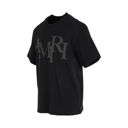 Staggered Logo T-Shirt in Black