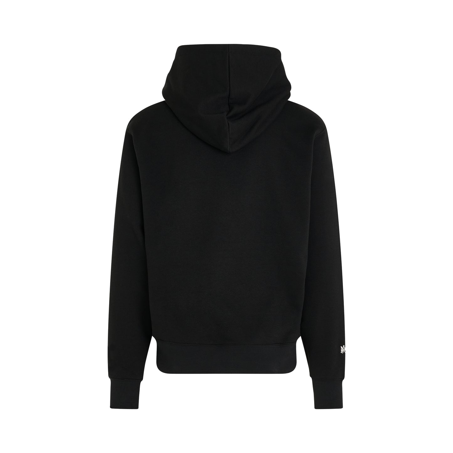 Staggered Logo Hoodie in Black