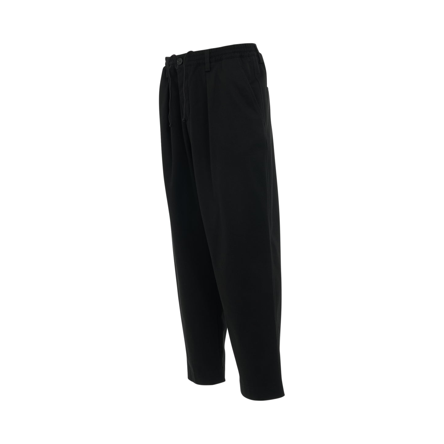 Garbadine Cropped Pants in Black