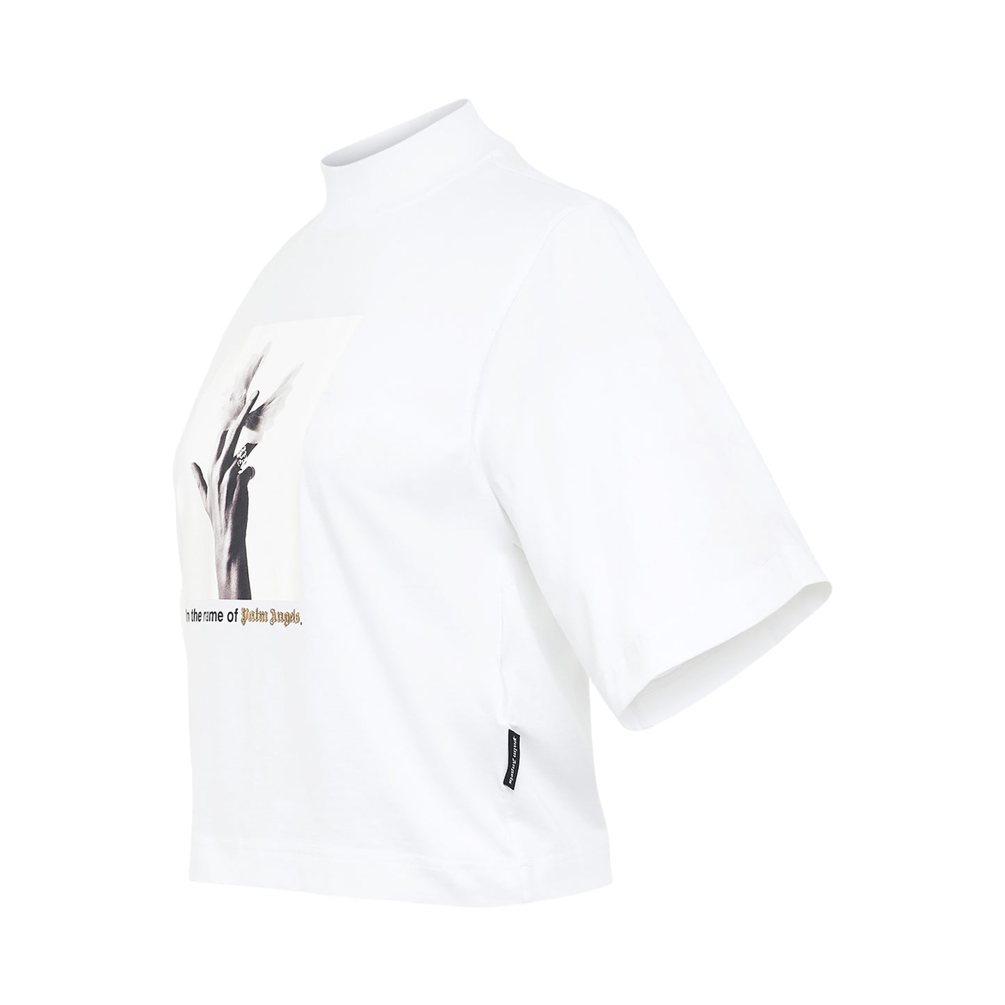Wings Graphic Cotton T-Shirt in White/Black