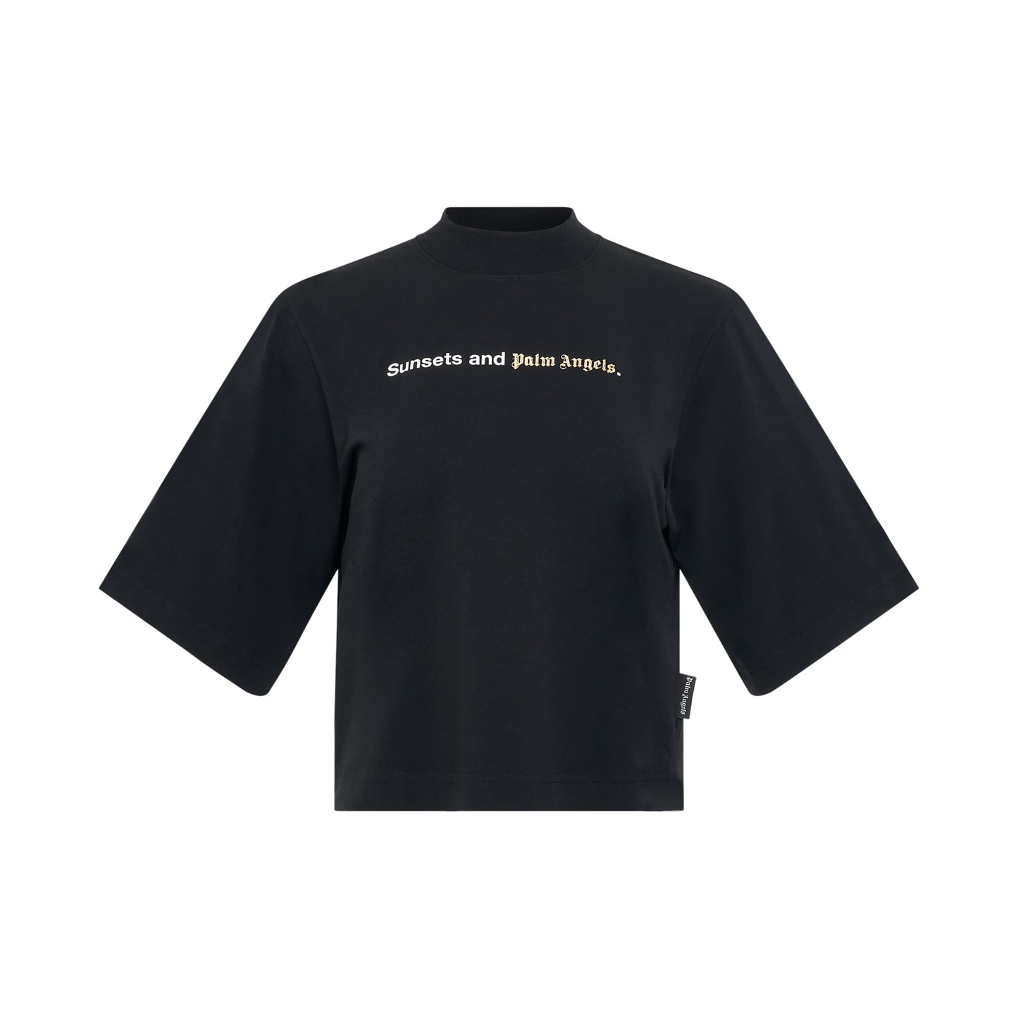 Sunsets Slogan T-Shirt in Black/White