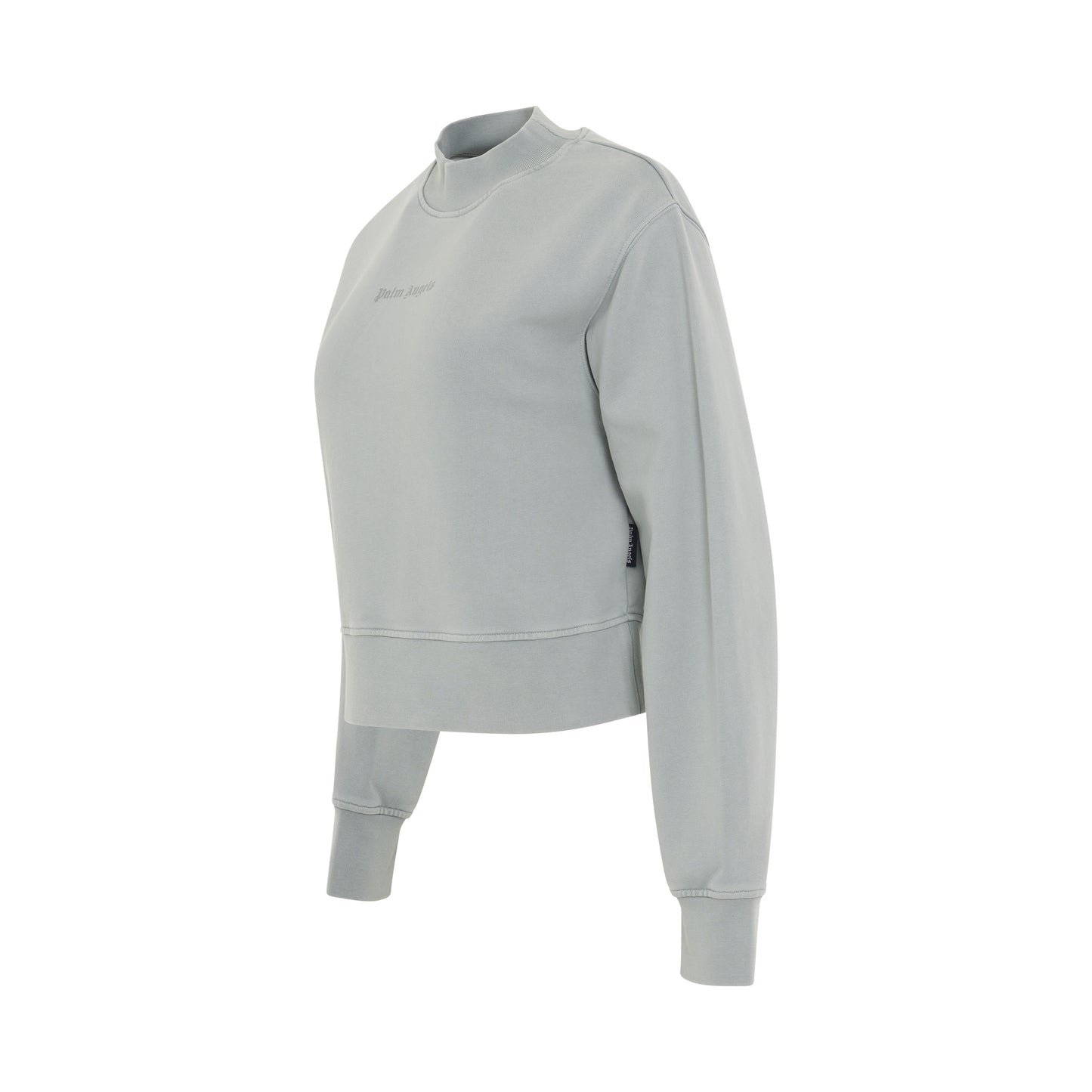 GD Reversed Logo Fitted Crewneck in Light Grey