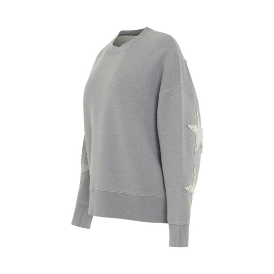 Patched Starts Classic Crewneck in Lilac/White