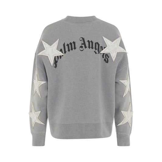 Patched Starts Classic Crewneck in Lilac/White