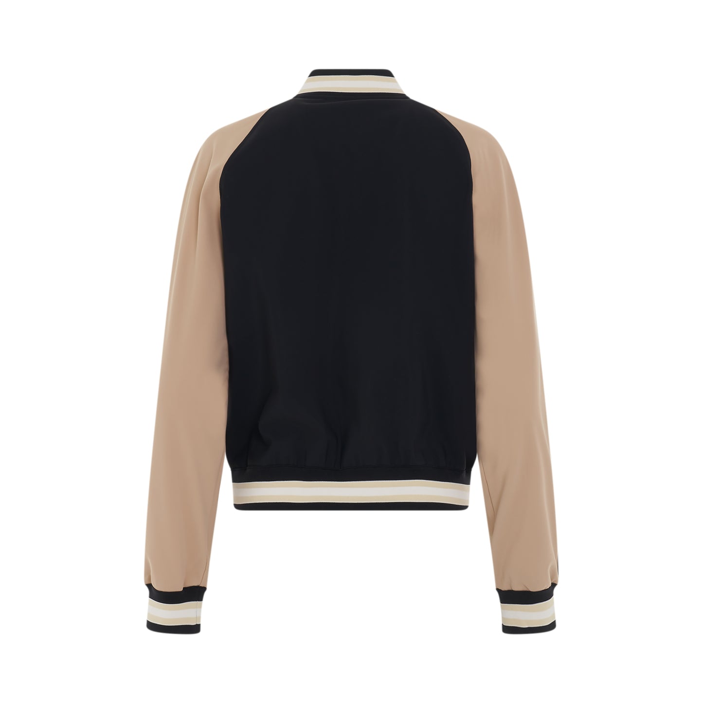 Ultralight 2 Tone Bomber Track Jacket in Black/Nude