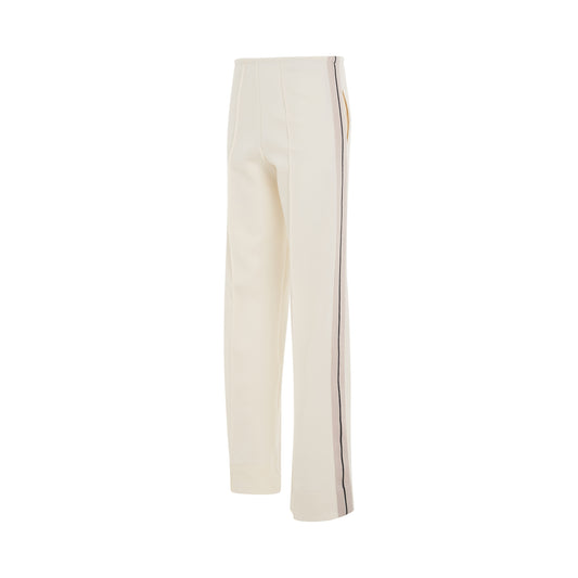 Suit Track Loose Fit Pants in Off White