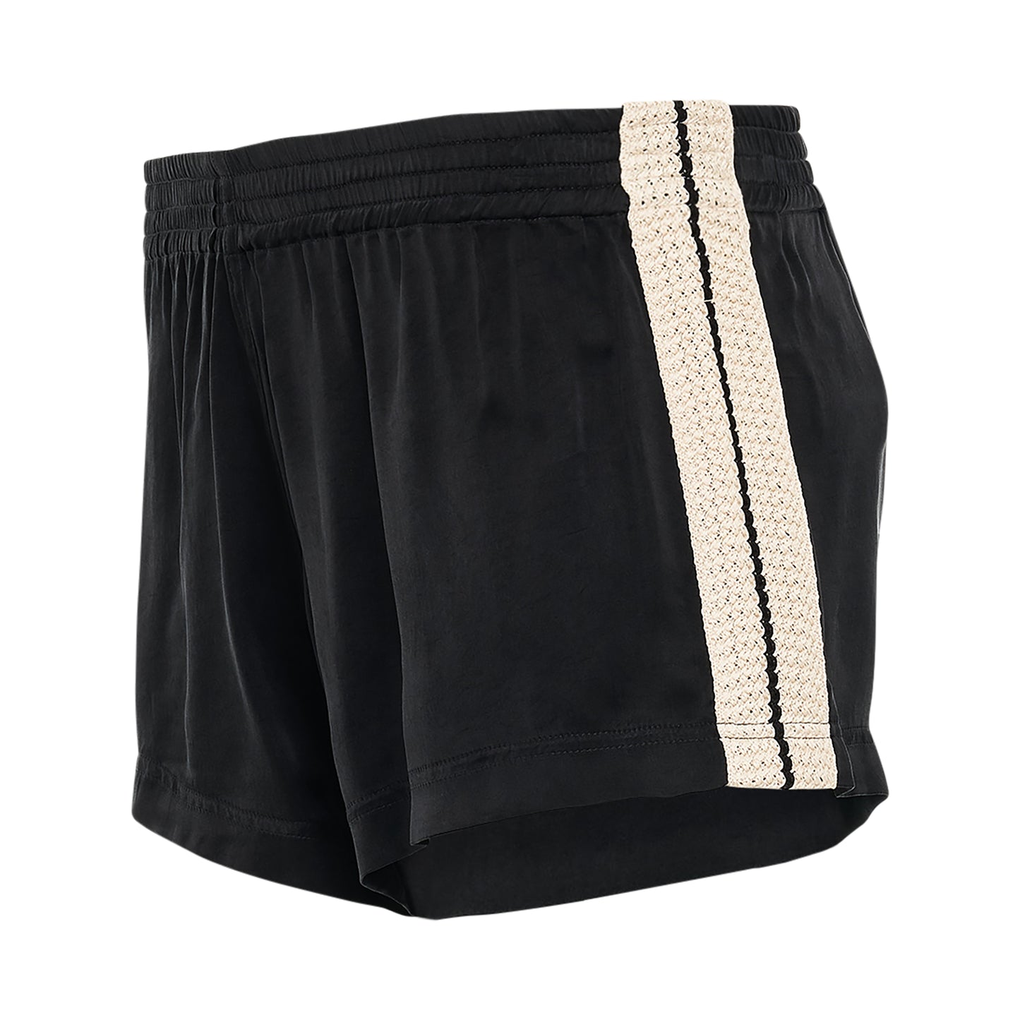 Side-stripe Track Shorts in Black