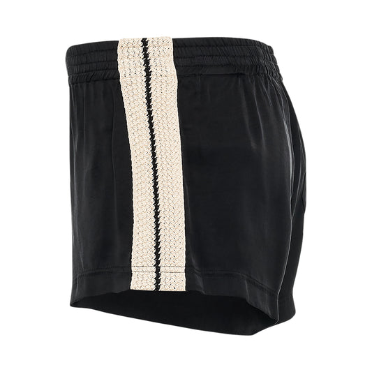 Side-stripe Track Shorts in Black