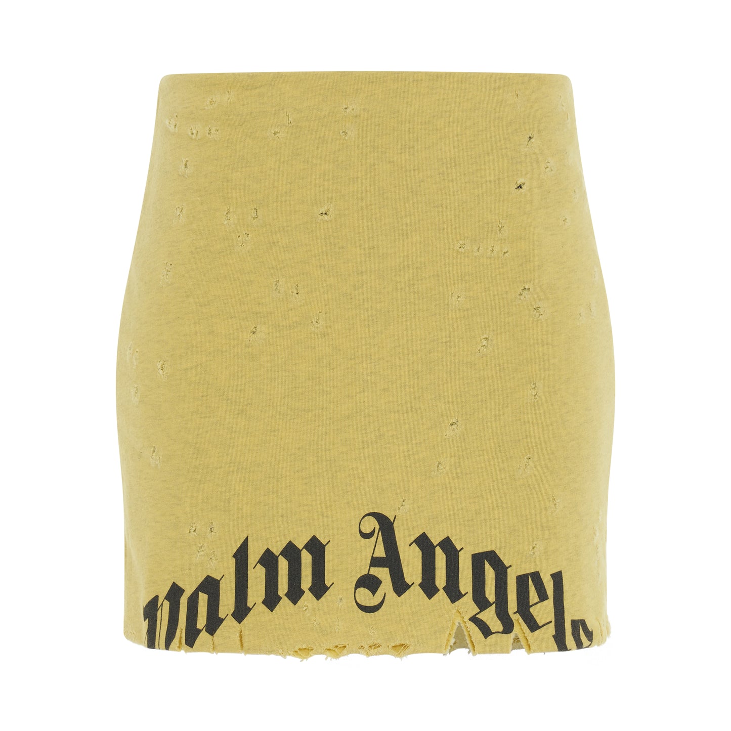 GD Destroyed Midi Skirt in Yellow/Black