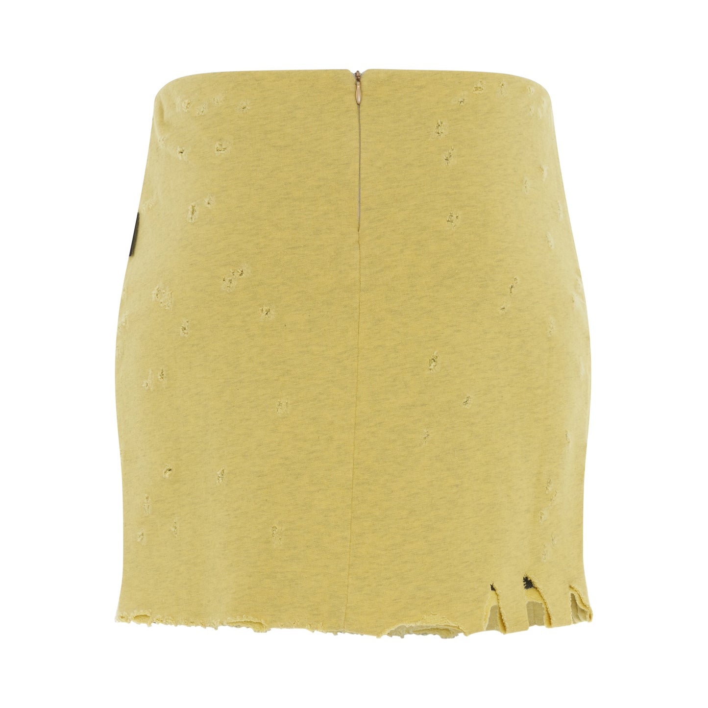 GD Destroyed Midi Skirt in Yellow/Black