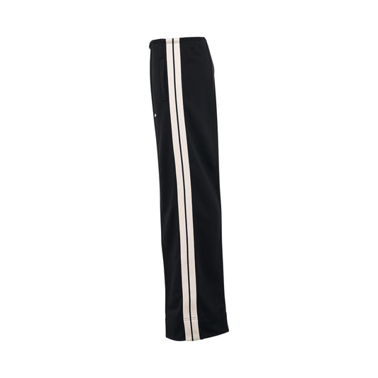 Classic Loose Track Pants in Black/Off White