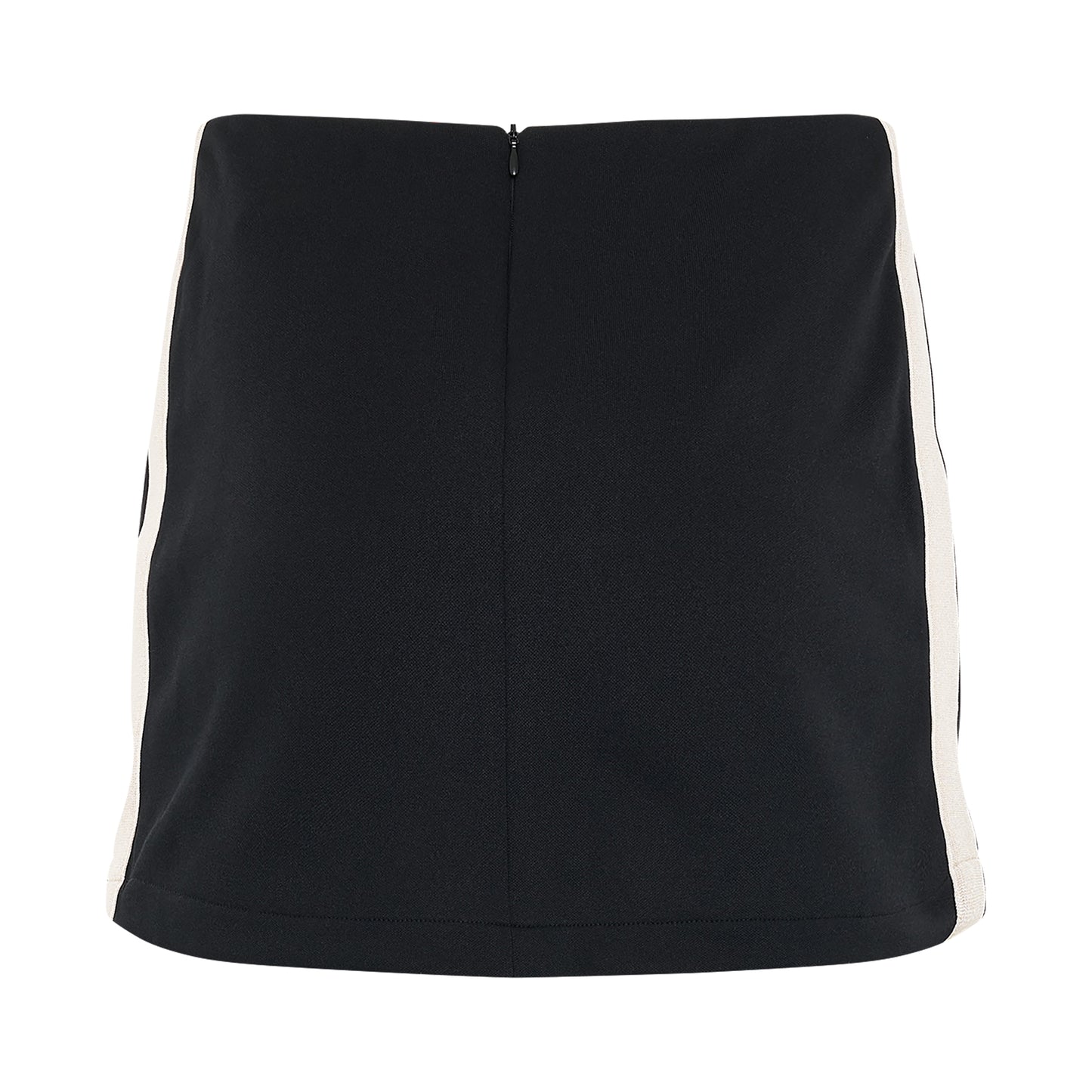 Pockets Track Mini Skirt in Black/Off White