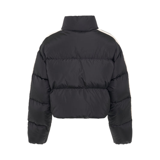 Crop Track Down Jacket in Black/White