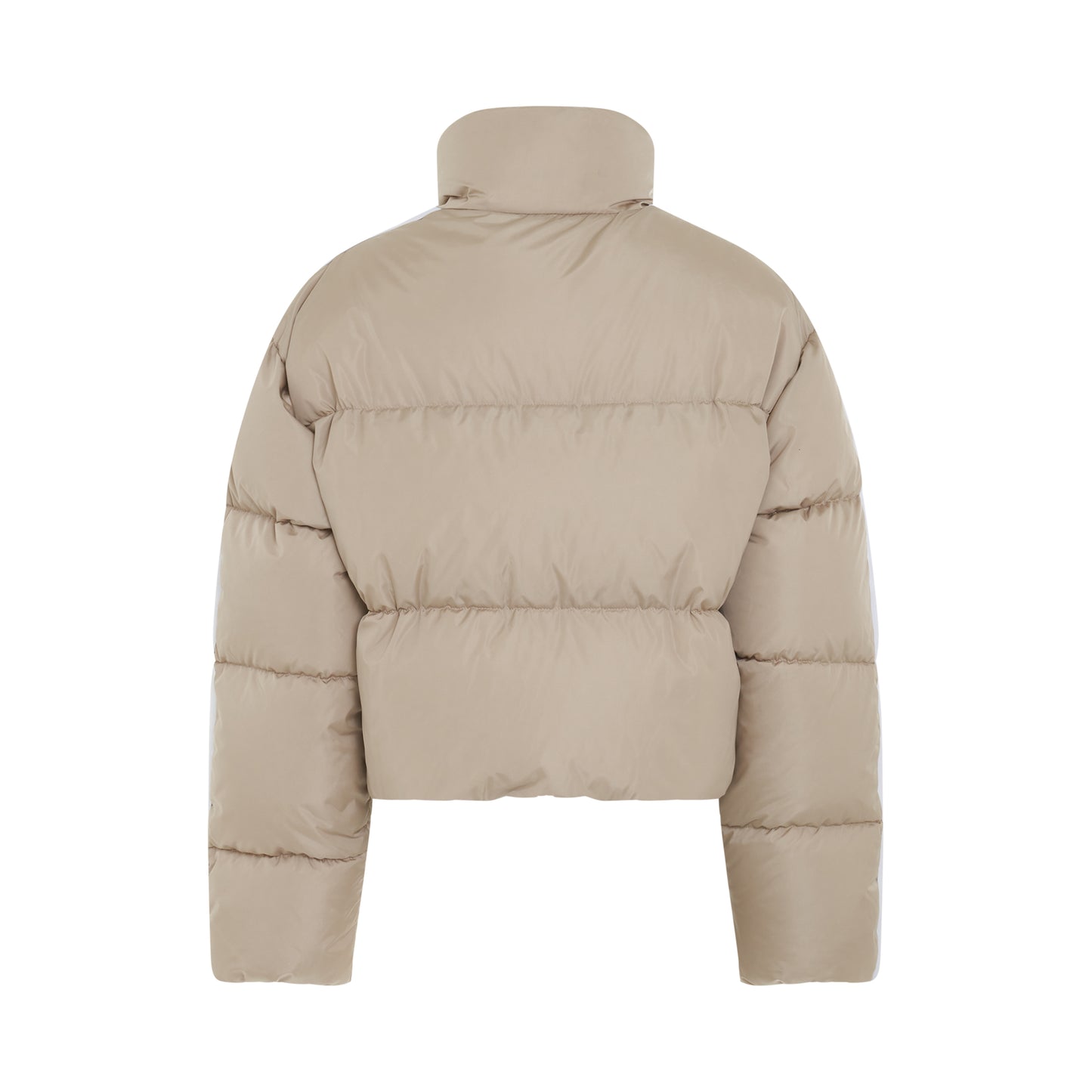 Cropped Track Down Jacket in Butter/White