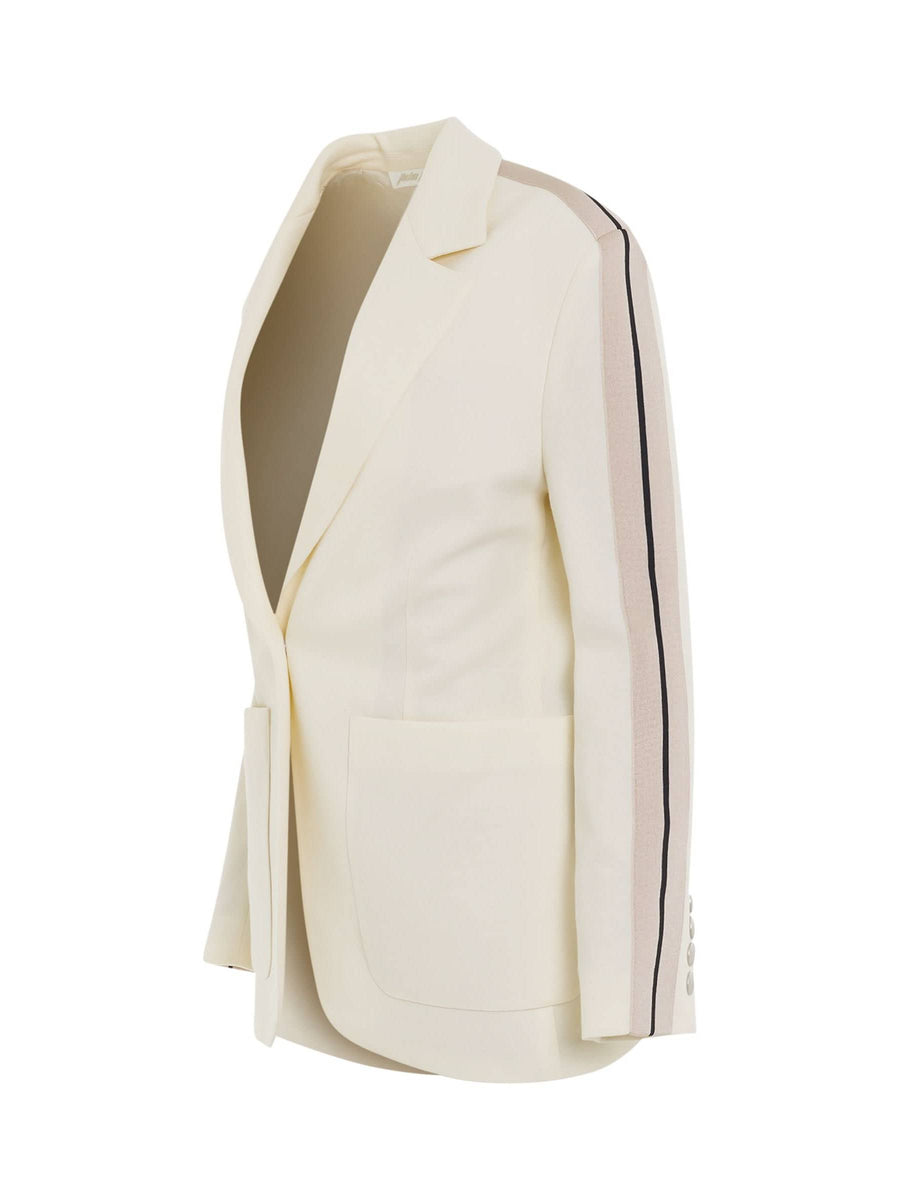 Track Blazer in Butter/Off White