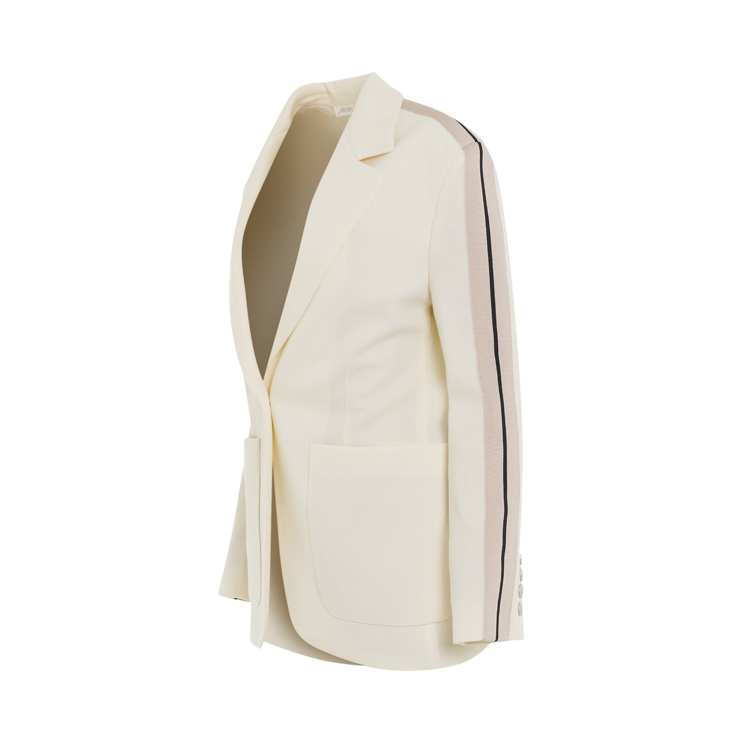 Track Blazer in Butter/Off White