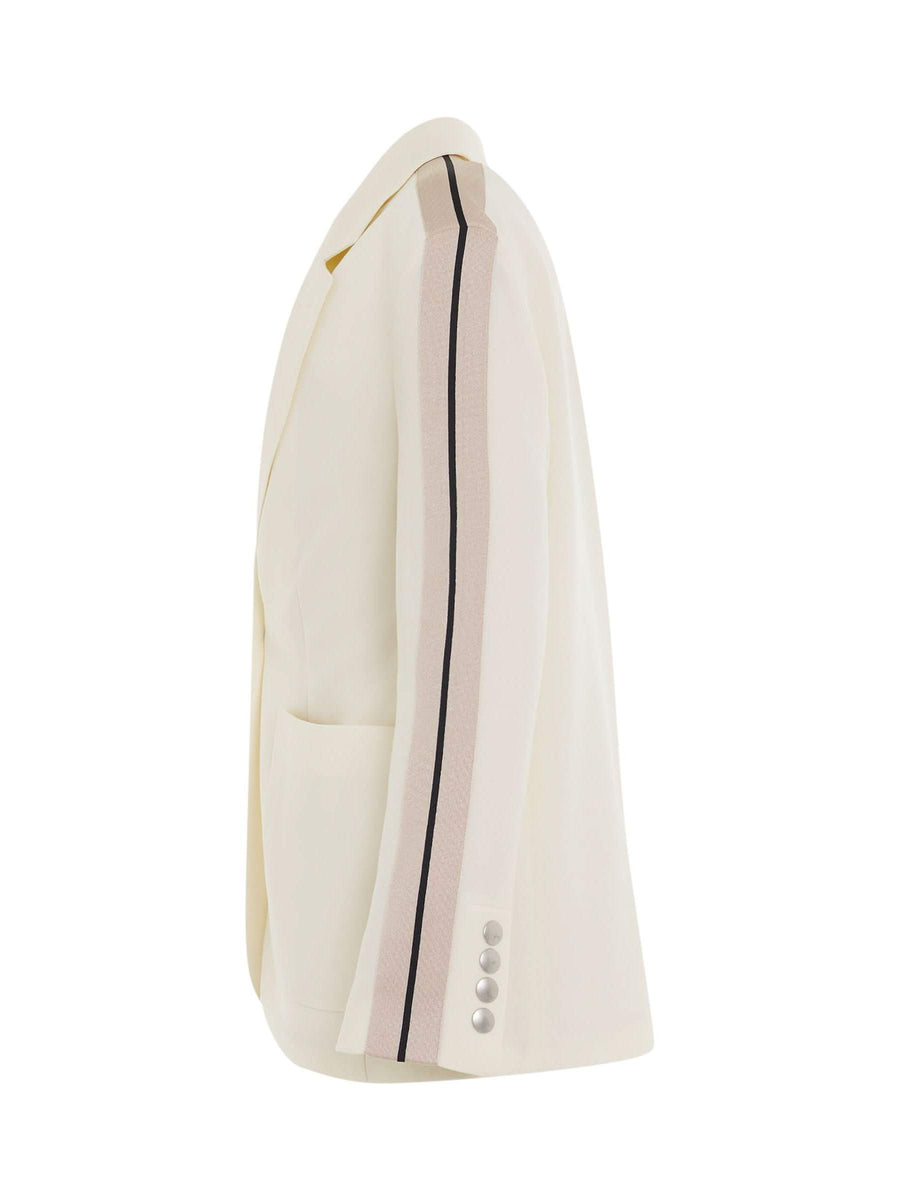 Track Blazer in Butter/Off White