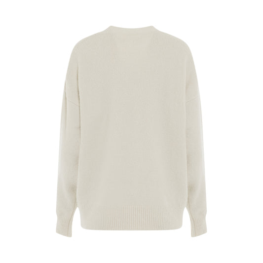 Boucle Knit I Love PA Sweater in Off White