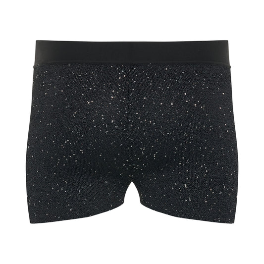 Soiree Knit Logo Shorts in Black/White