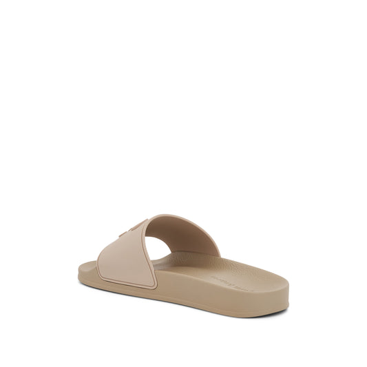 Monogram Pool Slider in Light Beige