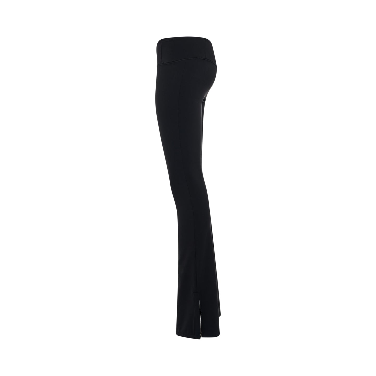 Stripe-trim Flare Leggings in Black/Off White