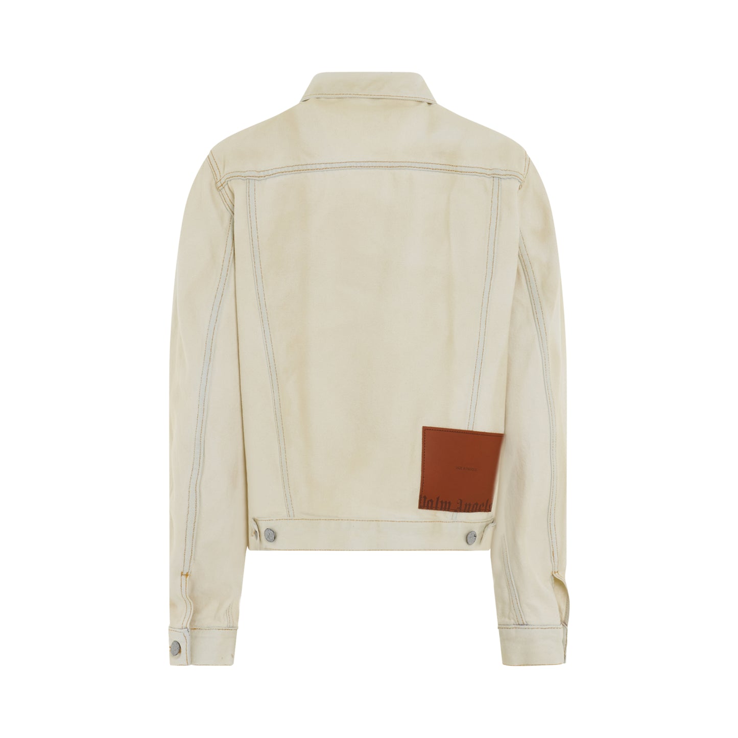 Bull Loose Denim Jacket in Off White/Brown