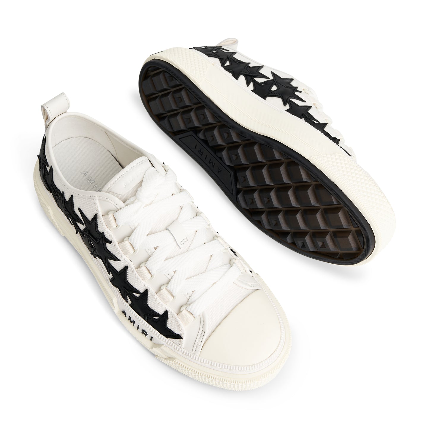 Stars Court Low Sneaker in White/Black