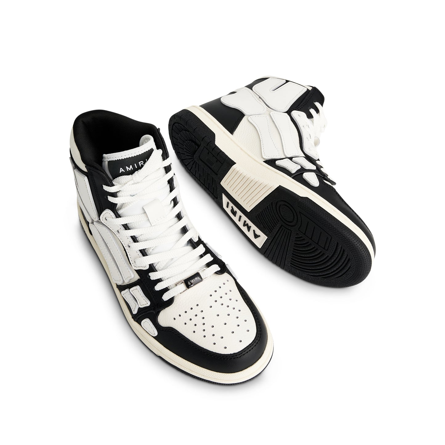 Skeleton High Sneaker in Black/White