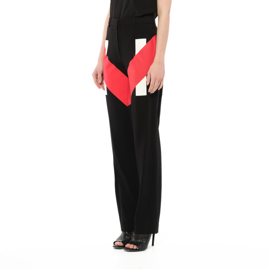 Pants in Black/Red