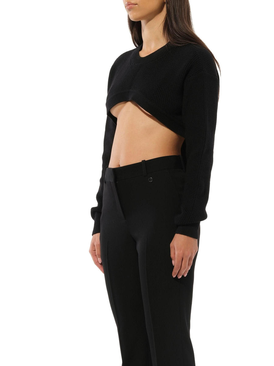 Podium Long Sleeve Sweater in Black