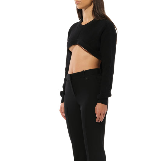 Podium Long Sleeve Sweater in Black