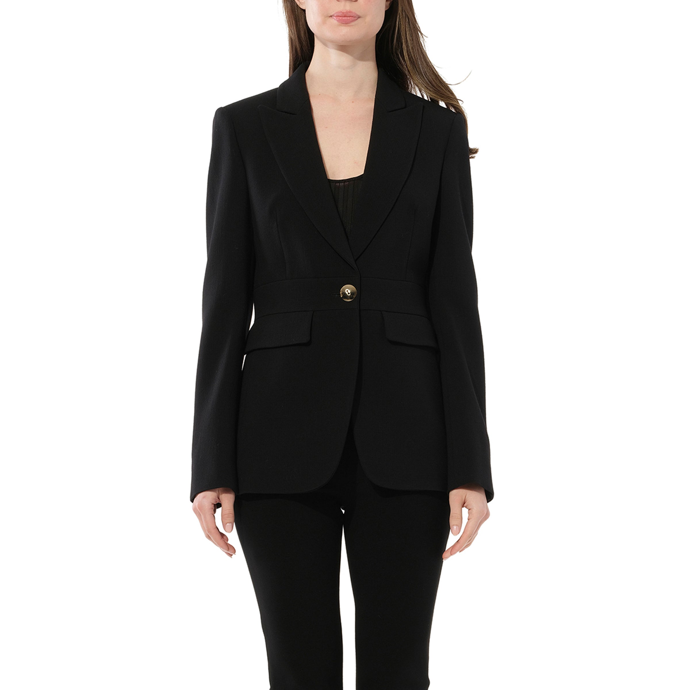 Button Blazer in Black