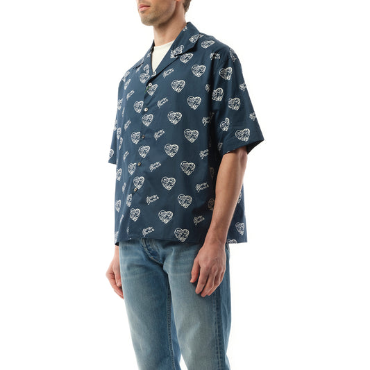 Qixi Hawaiian Shirt in Midnight Blue