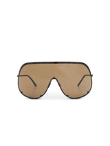 Rick Owens Oversized Shield Sunglasses in Brown