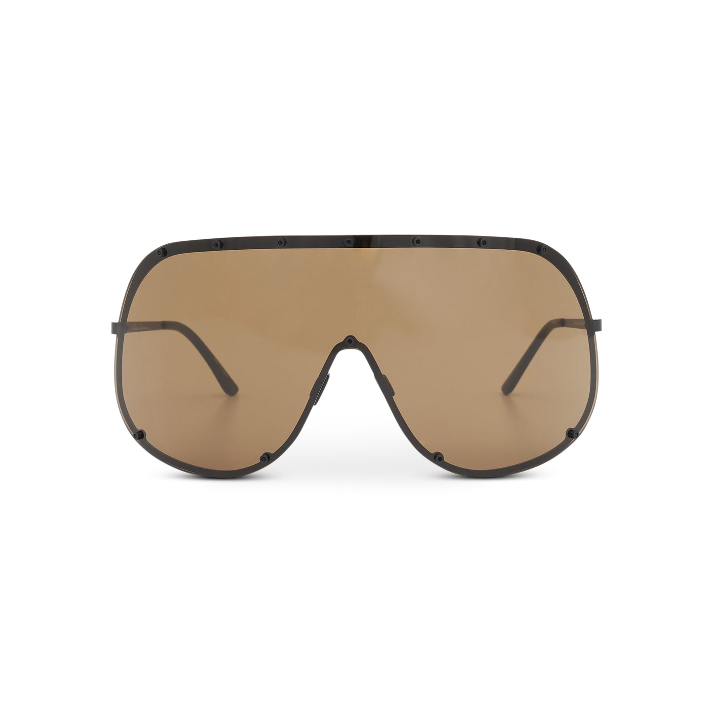 Oversized Shield Sunglasses in Brown