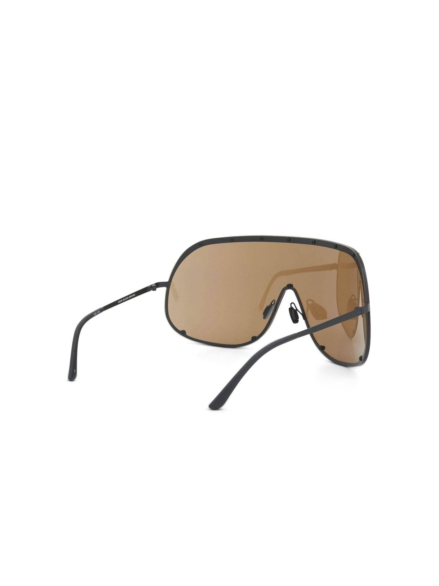 Rick Owens Oversized Shield Sunglasses in Brown