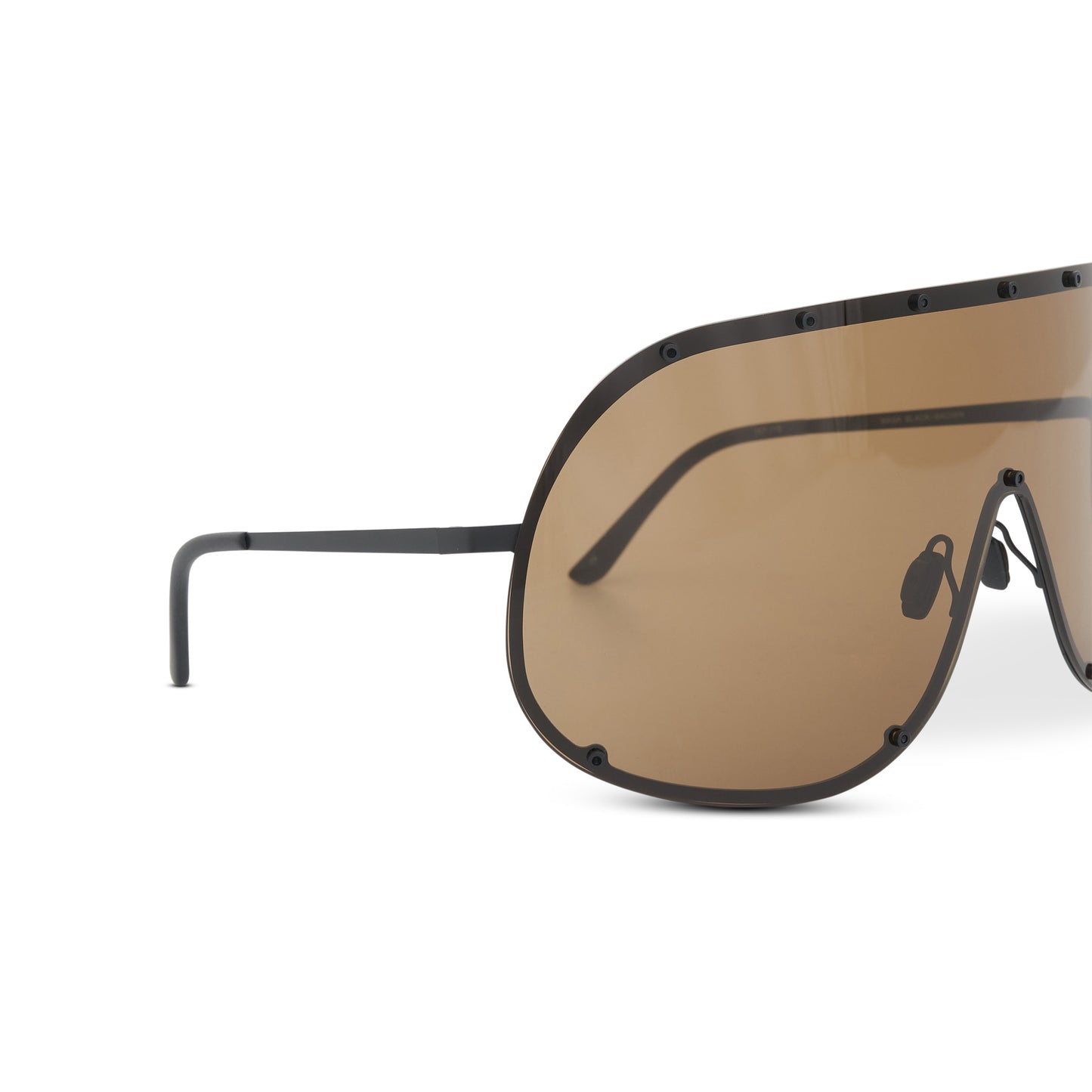 Oversized Shield Sunglasses in Brown