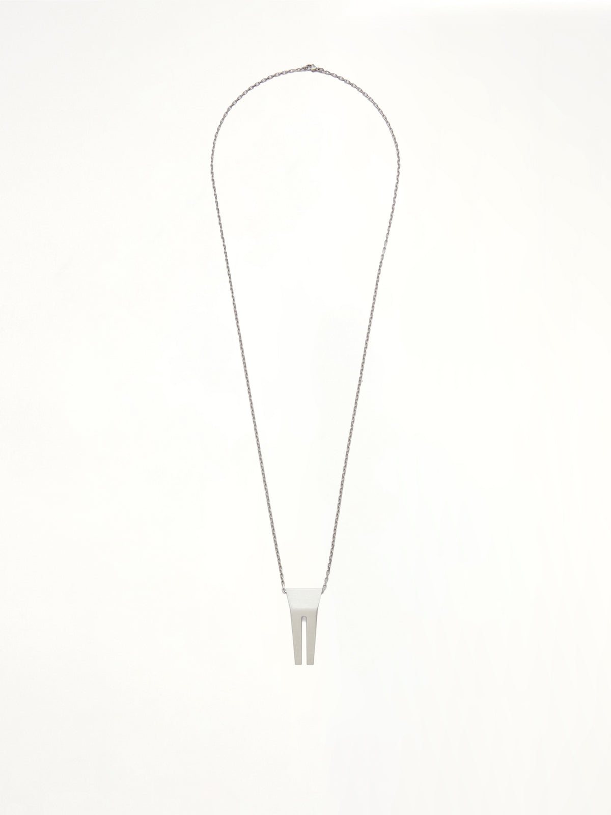 Open Trunk Charm Necklace in Silver