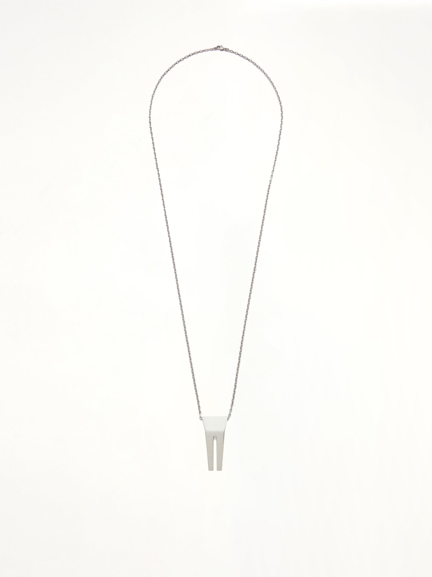 Open Trunk Charm Necklace in Silver