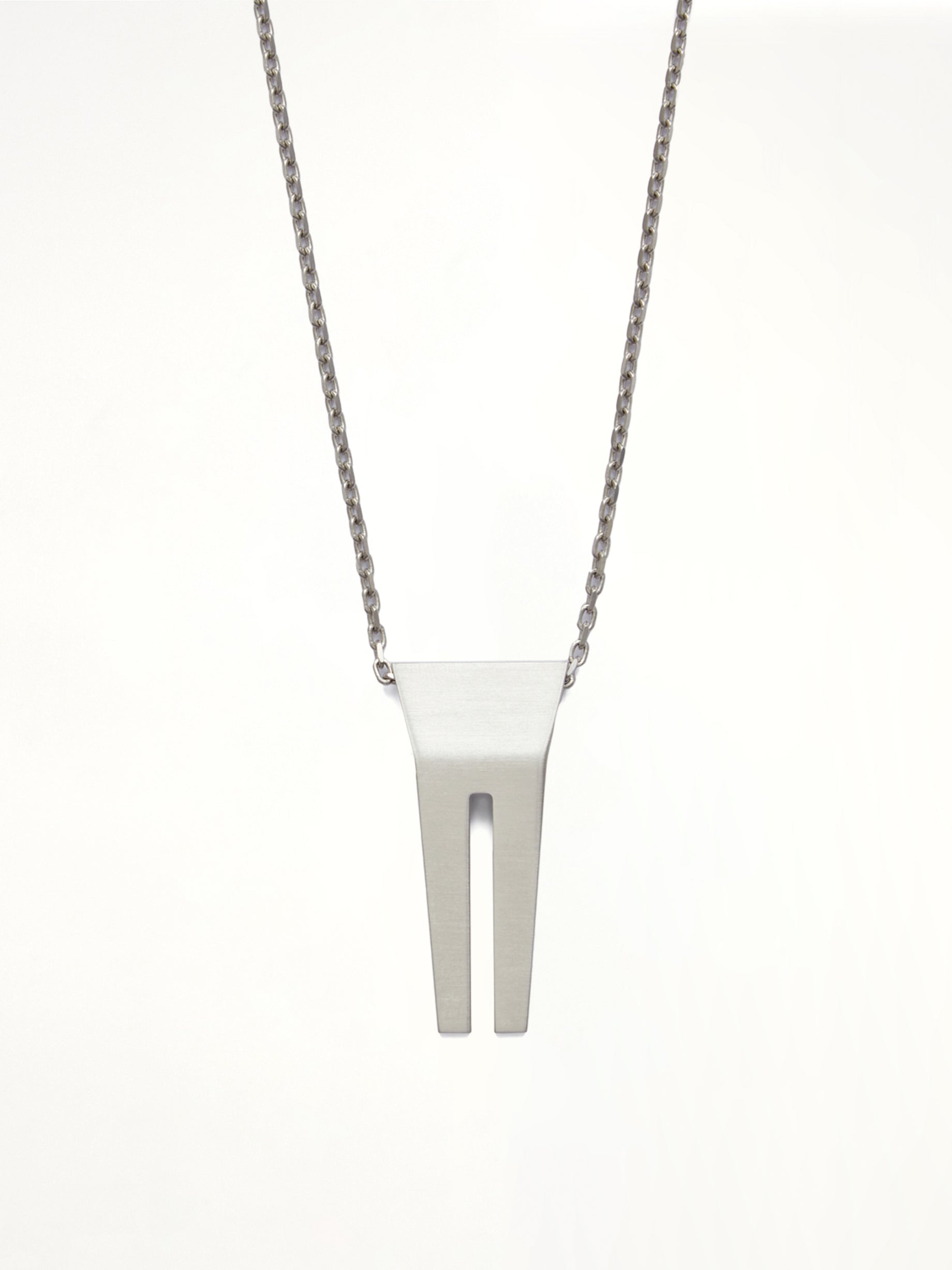 Open Trunk Charm Necklace in Silver