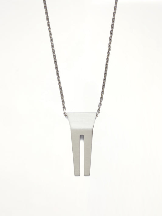 Open Trunk Charm Necklace in Silver