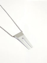 Open Trunk Charm Necklace in Silver