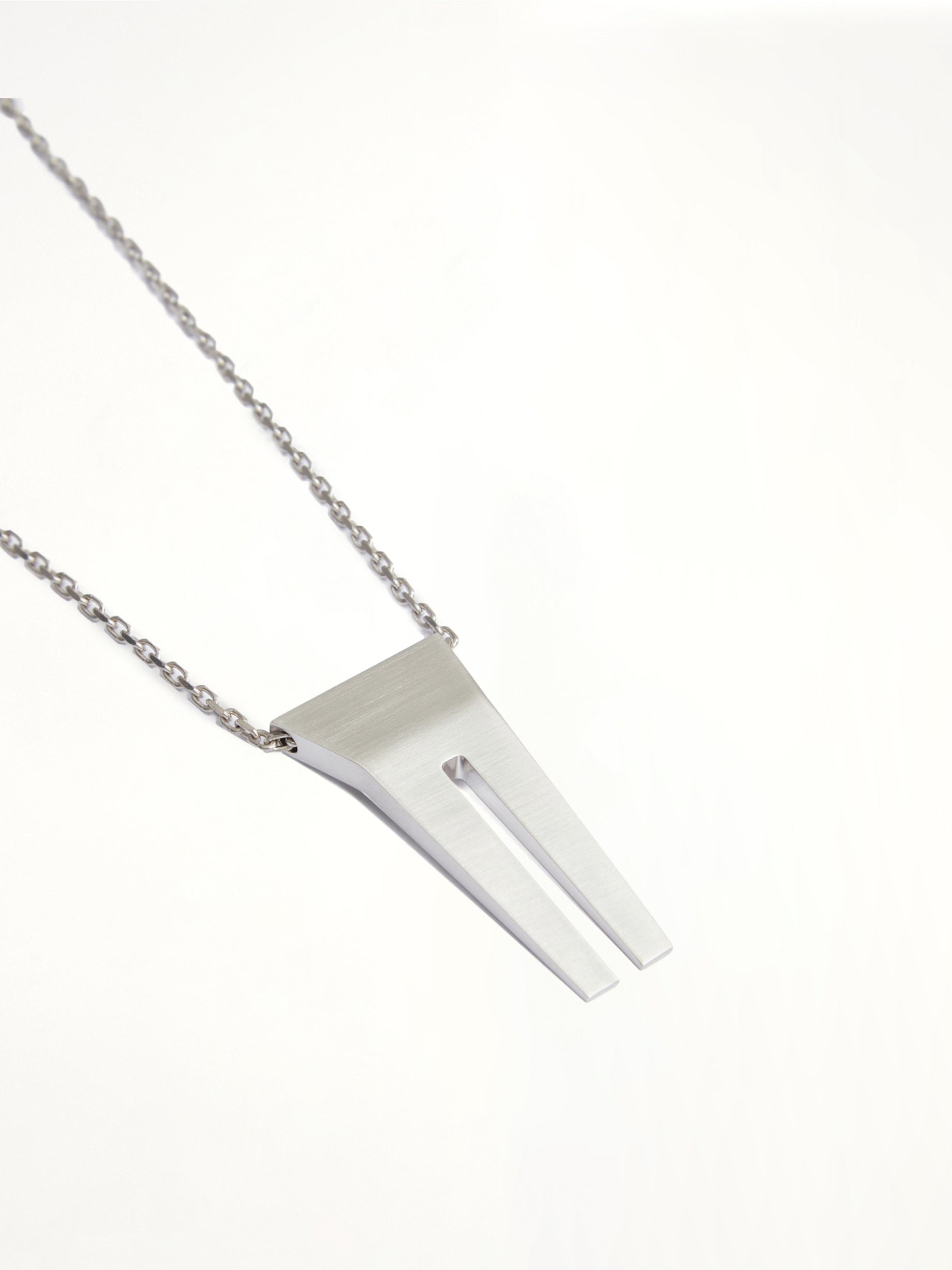 Open Trunk Charm Necklace in Silver
