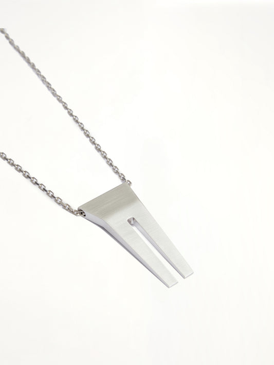 Open Trunk Charm Necklace in Silver