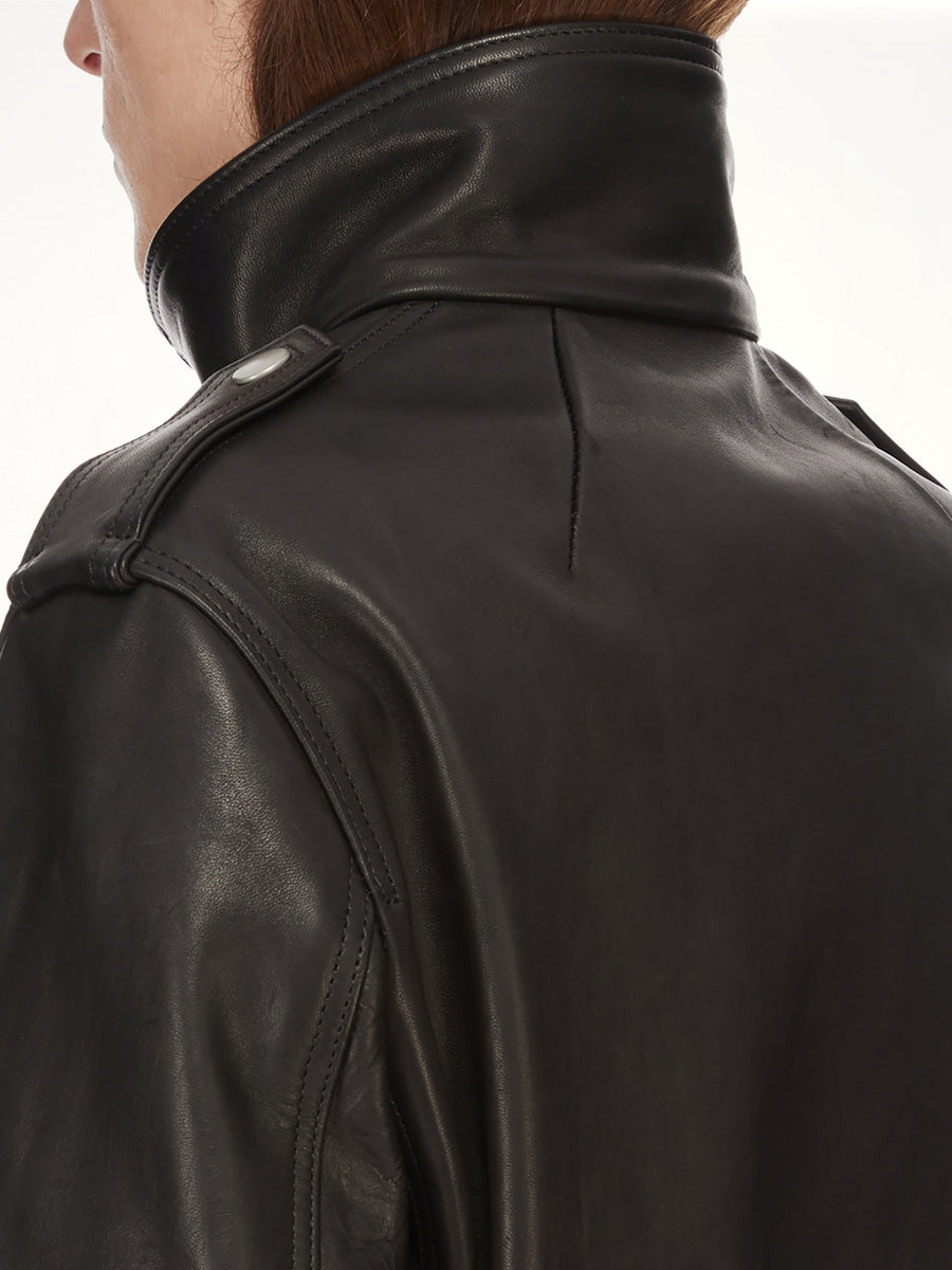 Rev Leather Jacket in Black