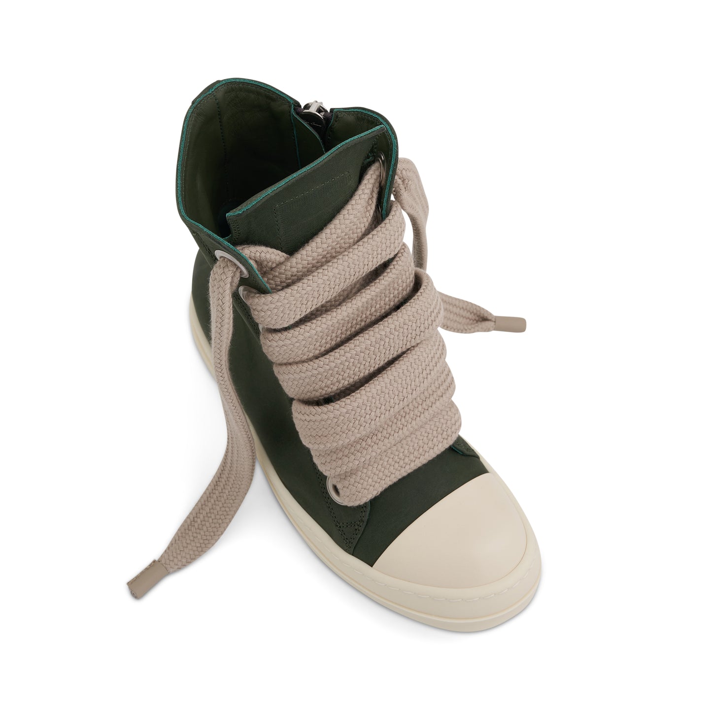 EDFU Leather Sneakers in Moss/Milk